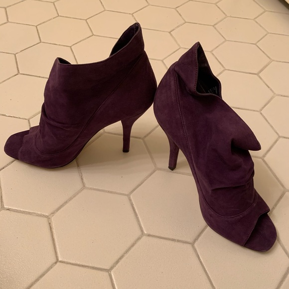 Steven By Steve Madden Purple Suede Booties - Picture 2 of 8